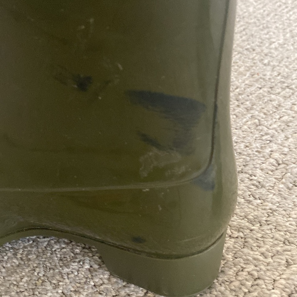 CHANEL Camellia Rain Boots Boots Women's Rubber Moss Green size 39 (8) - Picture 8 of 8